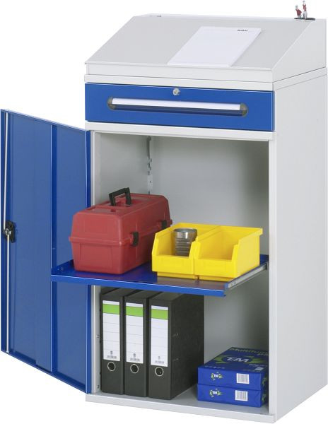 Bureau debout avec armoire latérale RAU, tiroir, 650x1110/1220x520 mm, 07-650-M02.11
