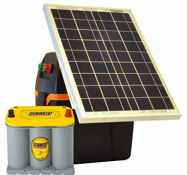 Électrificateur de clôture électrique solaire Gallagher S230 (B200+30W+Optima 3,7l), 060870