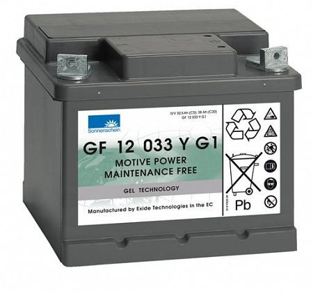 Batterie EXIDE GF 12033 Y G1, absolument sans entretien, avec barrette de base, 130100018