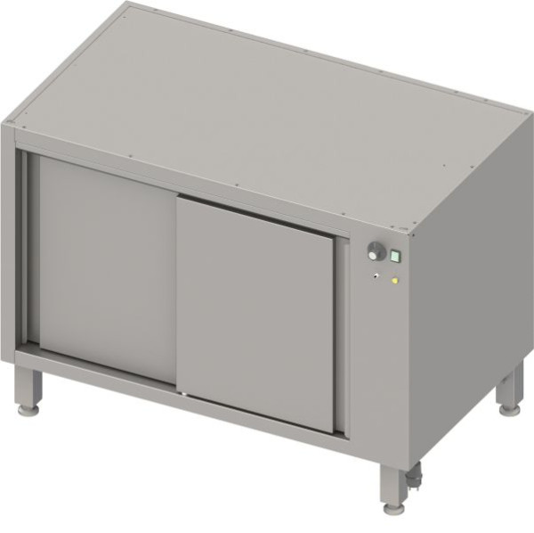 Boîte de base chauffante en acier inoxydable Stalgast version 2.0, pour pieds/cadres de socle, avec portes coulissantes 1300x540x660 mm, BX13580