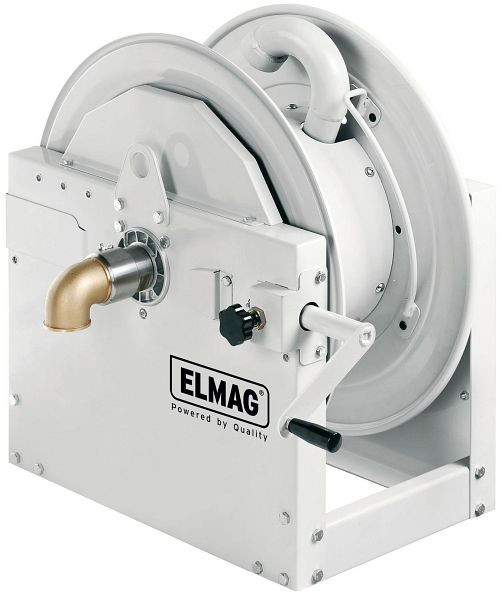 Enrouleur de tuyau industriel ELMAG série 700 / L 690, entraînement manuel pour air, eau, diesel, 20 bar, 43603