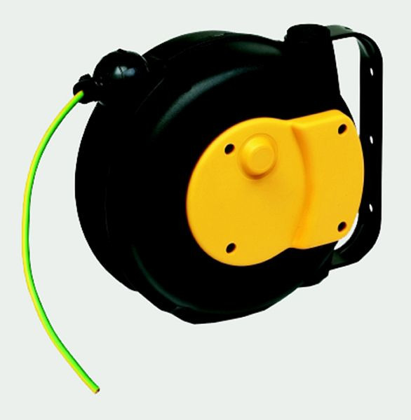 Enrouleur de câble Ebinger MINI ELEKTRIK, boîtier en plastique résistant aux chocs, résistant aux UV 7m de câble H05V-F (vert-jaune) 1x6mm² classe de protection IP 42, 2.200.001
