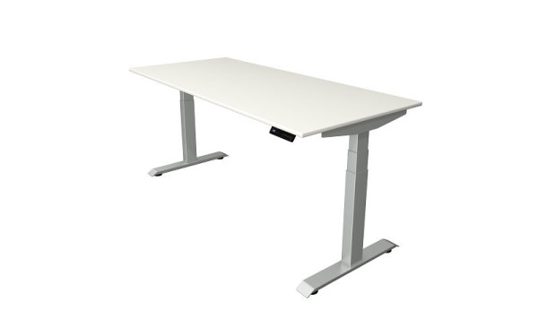 Table assis-debout Kerkmann L 1800 x P 800 mm, réglable en hauteur électriquement de 640 à 1290 mm, blanc, 10040710