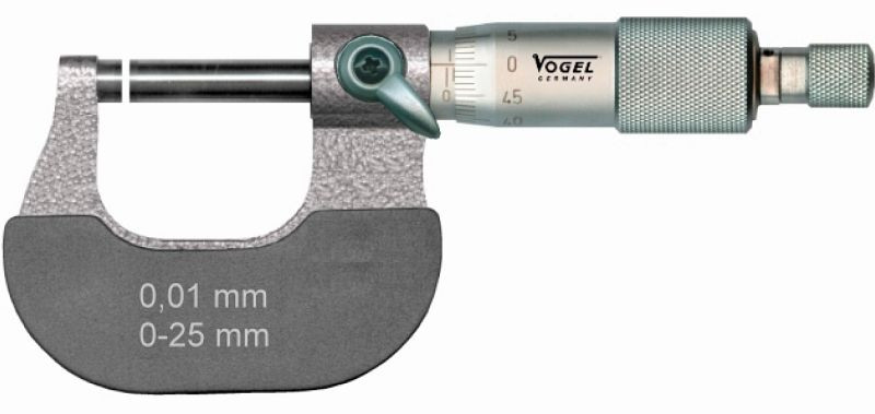 Vogel Germany Micromètre DIN 863, 25 - 50 mm, A: 8 mm, B: 32 mm, D: 3.0 mm, L: 57 mm, 231352