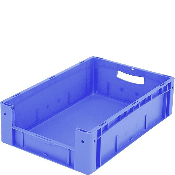 BITO Euro bac gerbable XL set /XL 64174 600x400x170 bleu, ouverture pour retrait d'étiquette sur le devant, C0290-0038