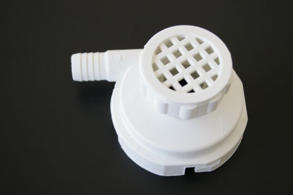 ELMAG Pièce PVC avec baïonnette et raccord de tuyau, crépine pour pompe à eau S3 (sans bague d'étanchéité, sans roue à aubes), 9601332