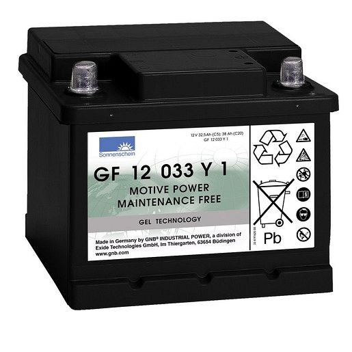 Batterie EXIDE GF 12033 Y, absolument sans entretien, avec barrette de base, 130100017