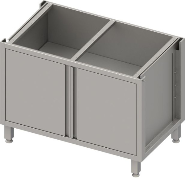 Stalgast armoire de base en acier inoxydable version 2.0, pour pieds/cadre de socle, avec portes battantes 1000x540x660 mm, BX10551