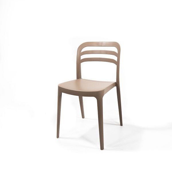 VEBA Wave Chair Sand Beige, chaise empilable en plastique, 50927