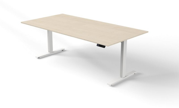 Table assis/debout Kerkmann L 2000 x P 1000 mm, réglable en hauteur électriquement de 720 à 1200 mm, Move 3, couleur : érable, 10381850
