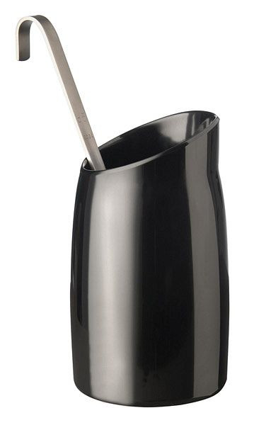 Pot à vinaigrette APS -CASUAL-, Ø 12 cm, hauteur : 21,5 cm, mélamine noire, 1 litre, 83868