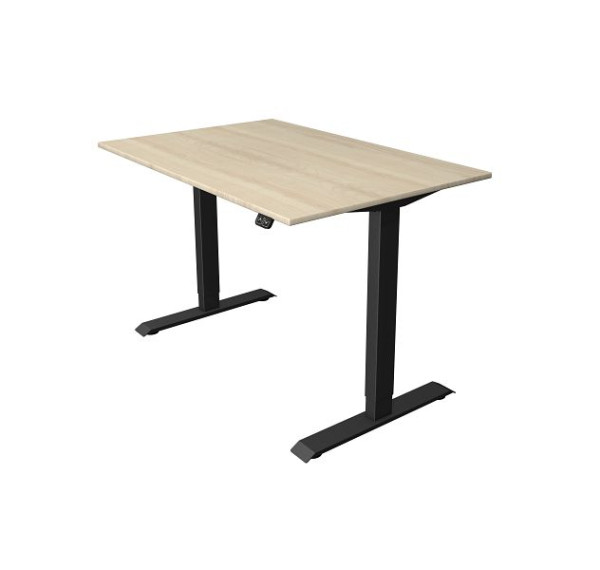 Table assis/debout Kerkmann L 1200 x P 800 mm, réglable en hauteur électriquement de 740 à 1230 mm, érable, 10180850