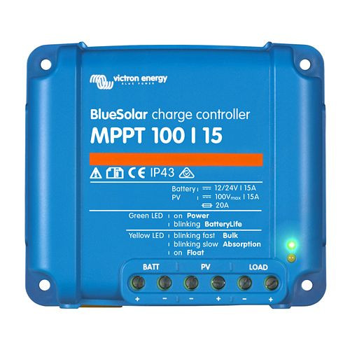 Contrôleur de charge solaire Victron Energy MPPT BlueSolar MPPT 100/15, 321475