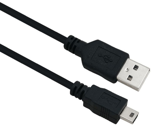 Câble de connexion Helos, USB 2.0 fiche A/fiche B mini 5 broches, 1,0 m, noir, 288313