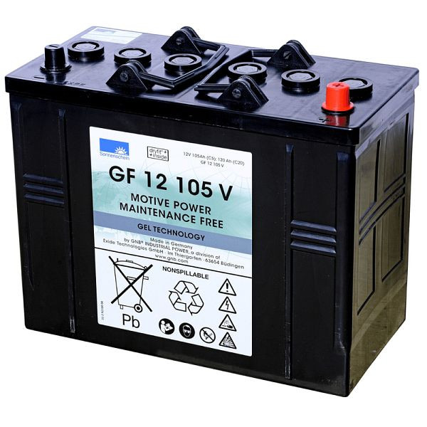Batterie EXIDE GF 12 105 V, traction sèche, absolument sans entretien, 130100011