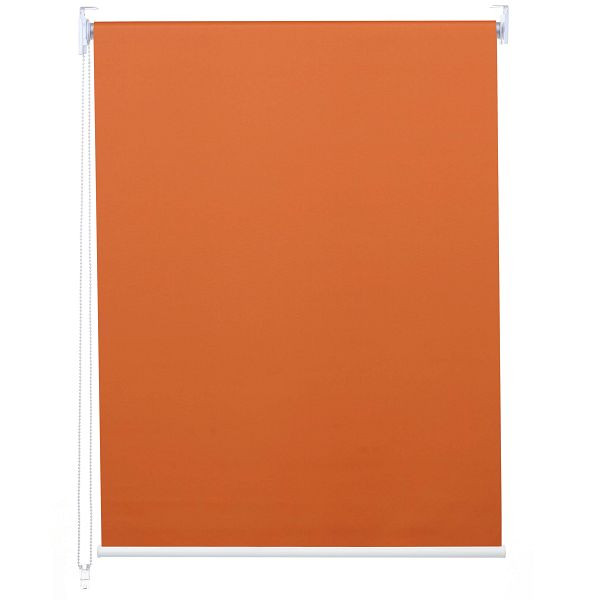 Store enrouleur Mendler HWC-D52, store de fenêtre, store à tirage latéral, protection solaire 70x160cm occultant opaque, orange, 63299