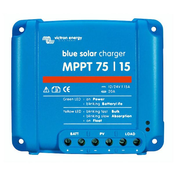 Contrôleur de charge MPPT Victron Energy BlueSolar 75/15 12V 24V 15A, 1-67-008520