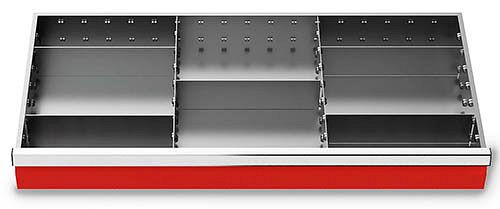 Bedrunka+Hirth inserts de tiroir T500 R 36-16, pour hauteur de panneau 100 mm, 7 parties, 198-146-100