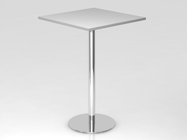 Table de bar Hammerbacher 80x80cm gris/chrome, structure chromée, VSTH88/5/C