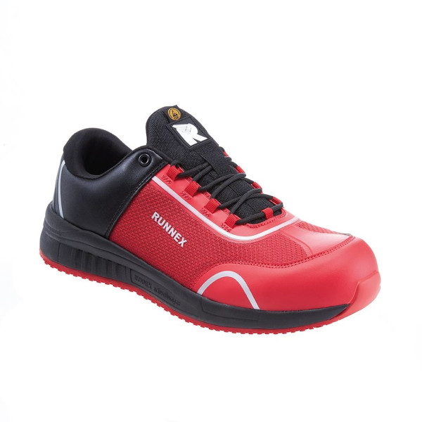 Chaussures de sécurité RUNNEX S1PS-ESD SportStar, noir/rouge, taille : 36, pack : 10 paires, 5114-36